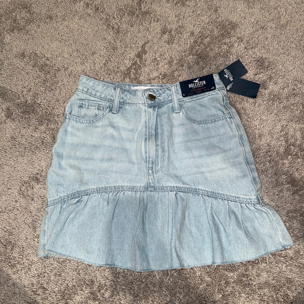 Hollister Light Blue Denim Skirt